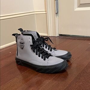 Karl Lagerfeld Gray and Black Men's Boots